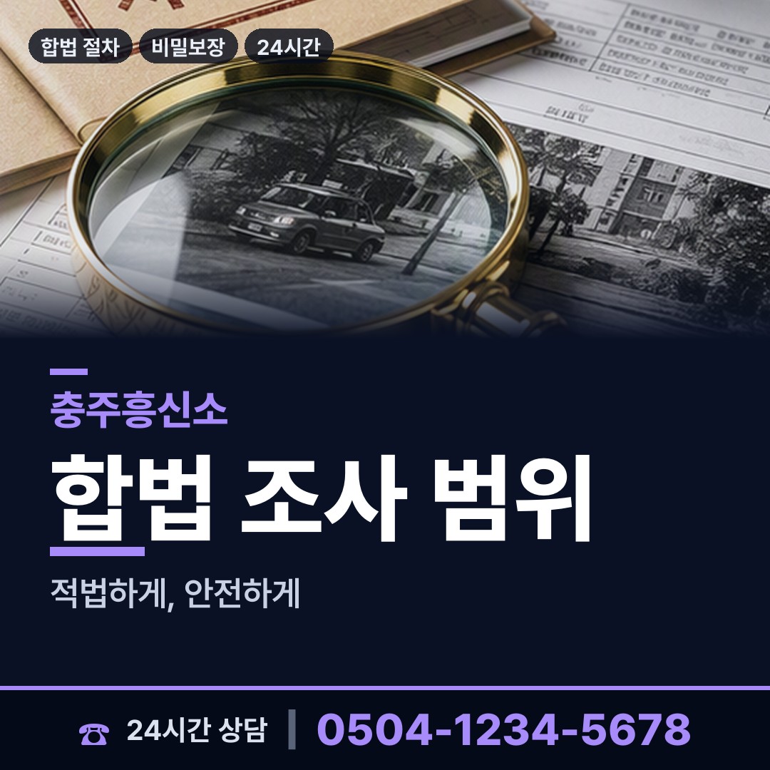 충주 봉방동 배우자의심 상담 안내